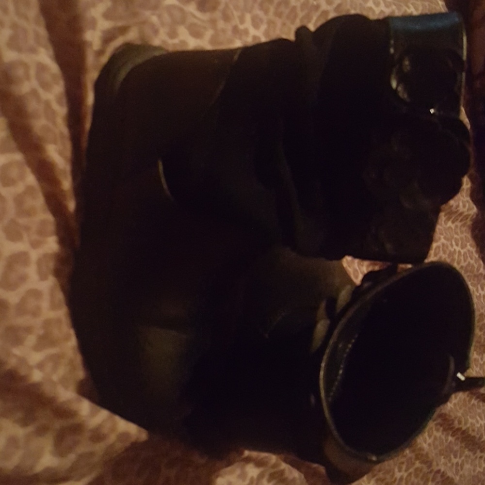 Black Sparkle Toddler Boots